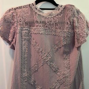 Lavender lace top
